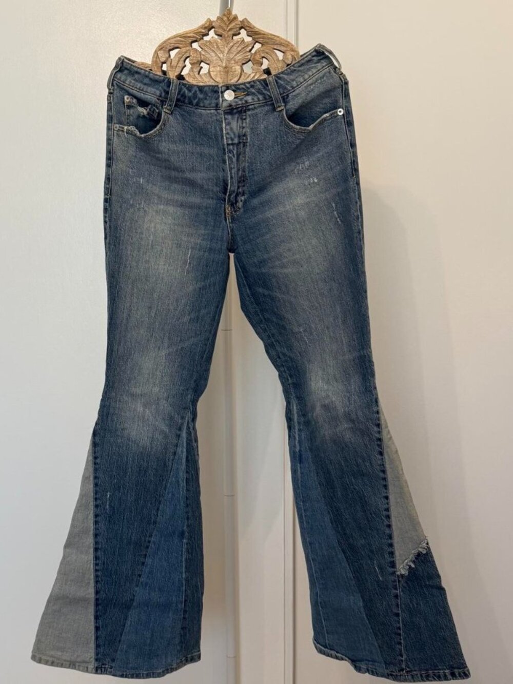 Anthropologie Pilcro patchwork flare jeans